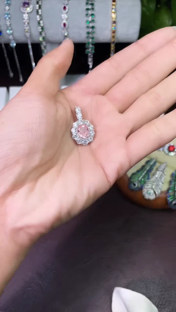 合金合成钻石粉宝吊坠