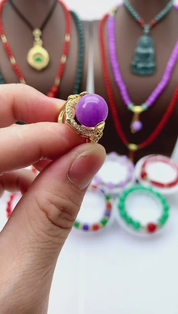 【闪购商品】翡翠戒指14K金镶嵌J2戒指