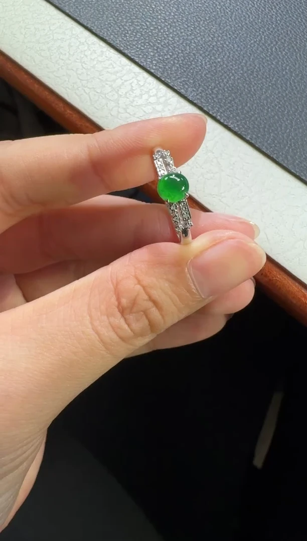 18K金镶嵌戒指翡翠C181|3980