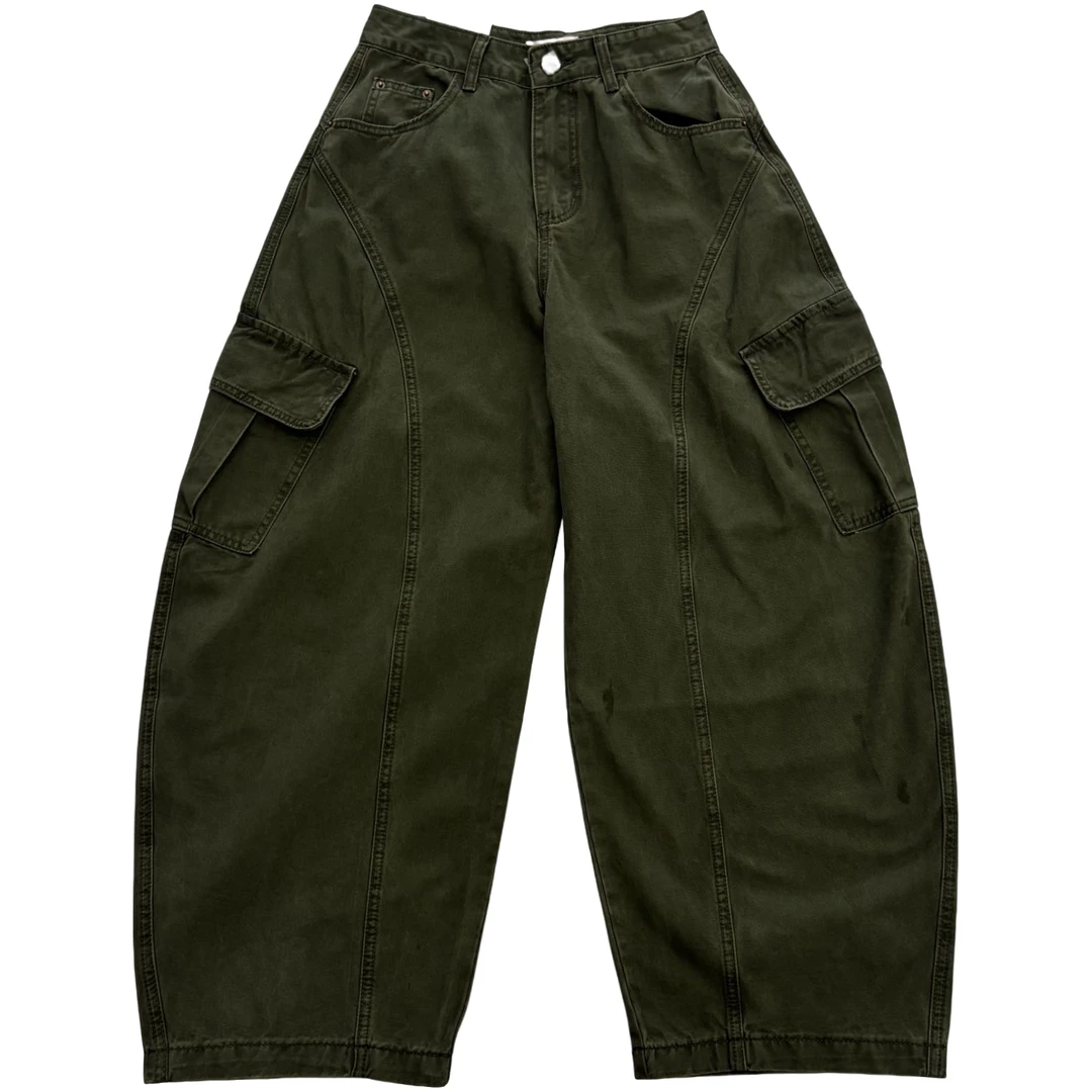 A582【蝶谷】阔腿工装裤