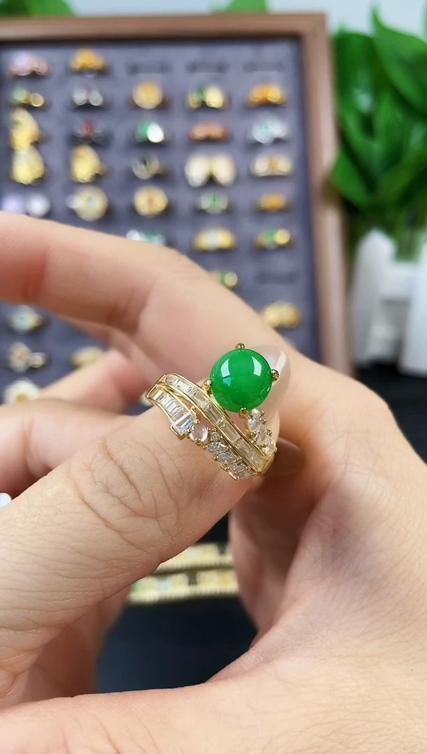 银S925镶嵌戒指翡翠(****情21