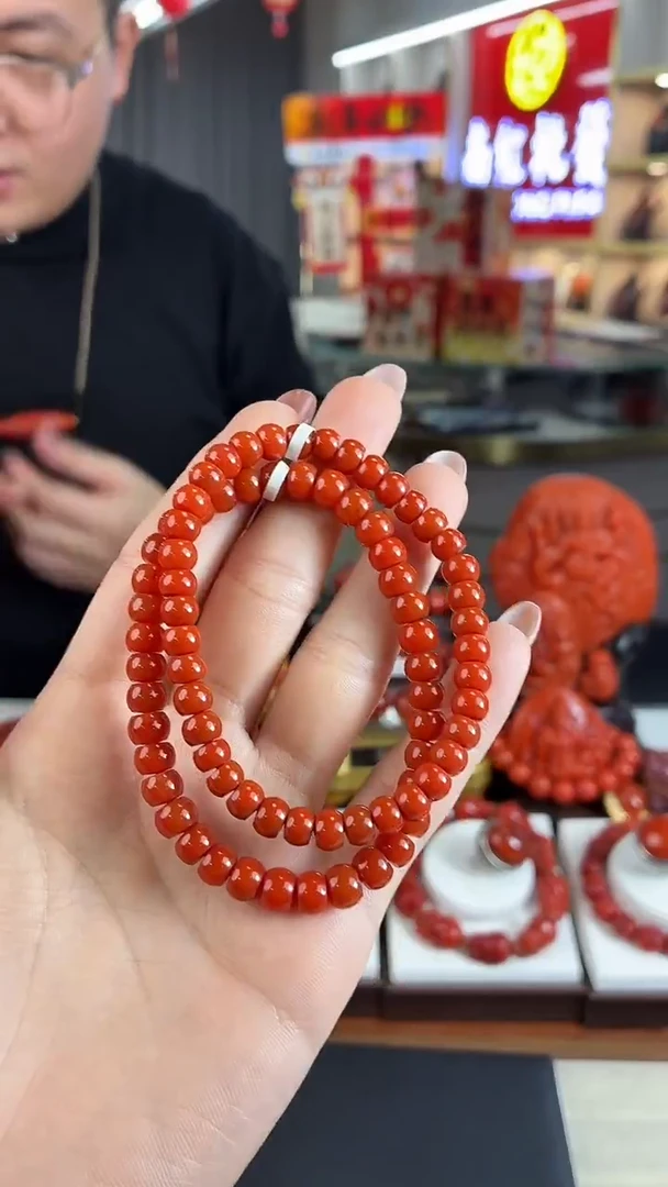 未镶嵌保山直切手串6mm南红玛瑙（多样式发其一）