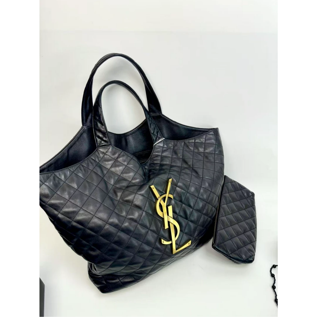 95新 YSL/圣罗兰 【小考拉】YSL 黑金i care单肩包