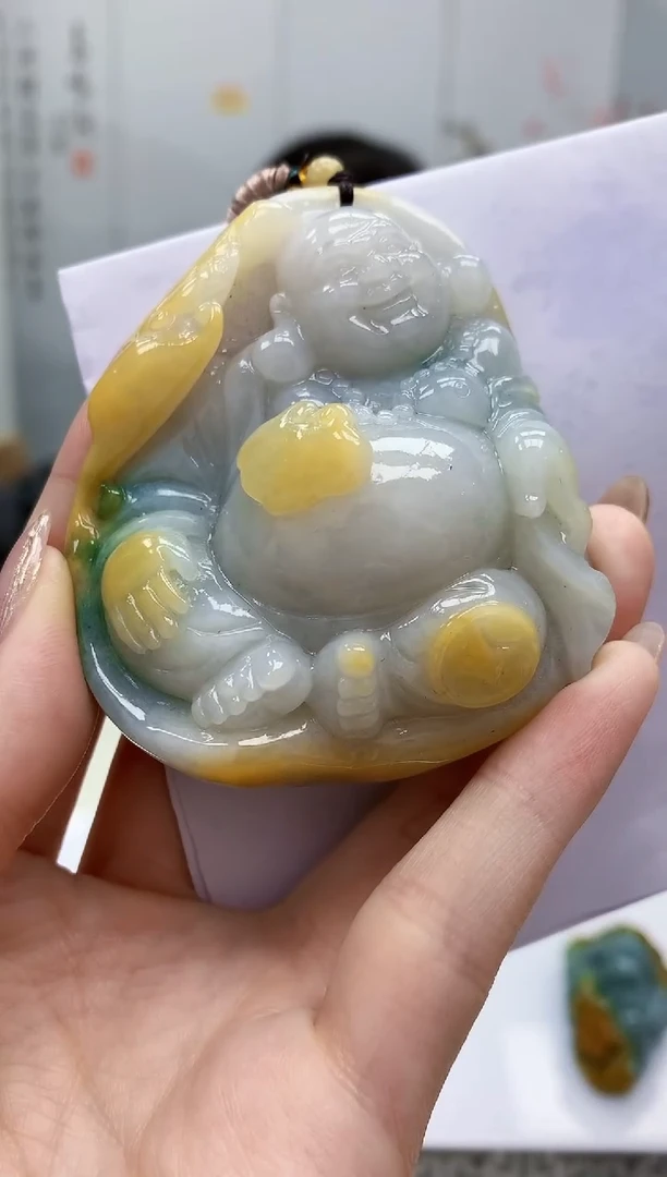 【闪购商品】定制翡翠未镶嵌4852jw-毛货挂件佛108