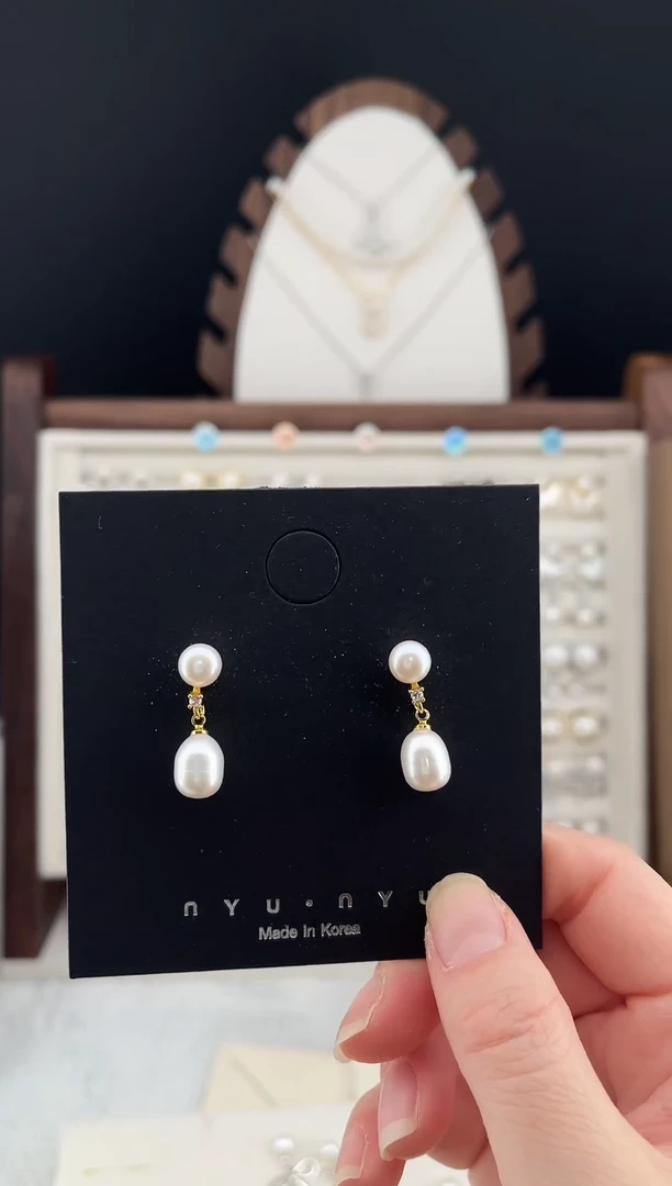 合金耳饰淡水珍珠18