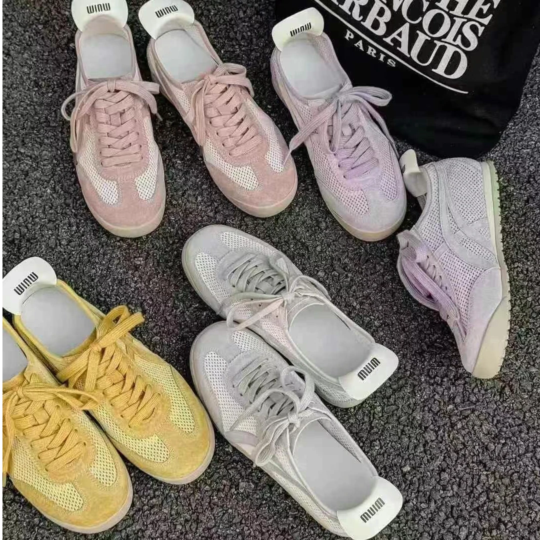 超软网面德训鞋夏季透气薄款百搭显脚小舒适轻盈