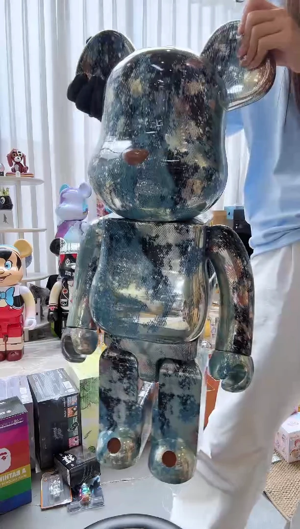 潮流玩具 积木熊大理石五代 1000% 双盒