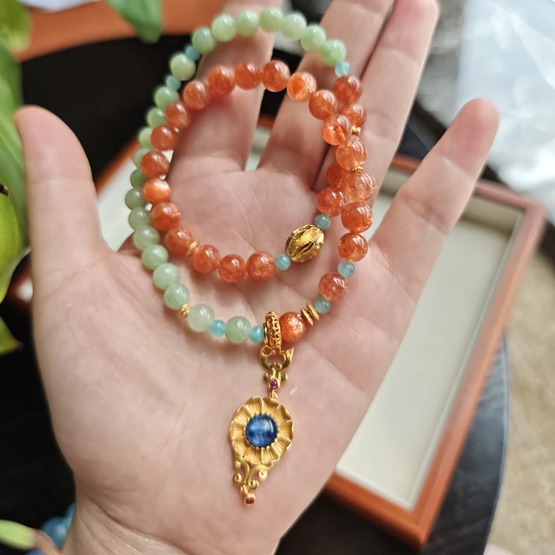 风雪初晴 太阳多圈手串设计 手工汉服百搭气质时尚轻奢日常手饰品