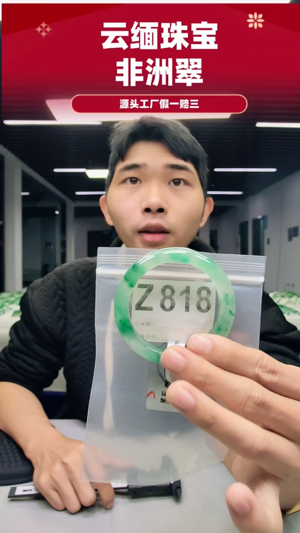 未镶嵌手镯石英质玉（非洲翠）54圈口Z818