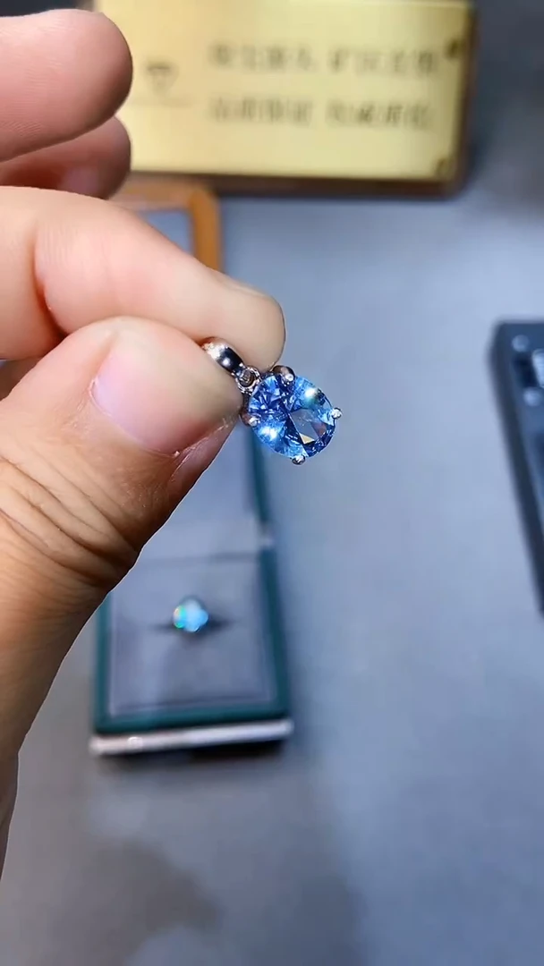 【闪购商品】海蓝宝石颈饰银S925镶嵌354