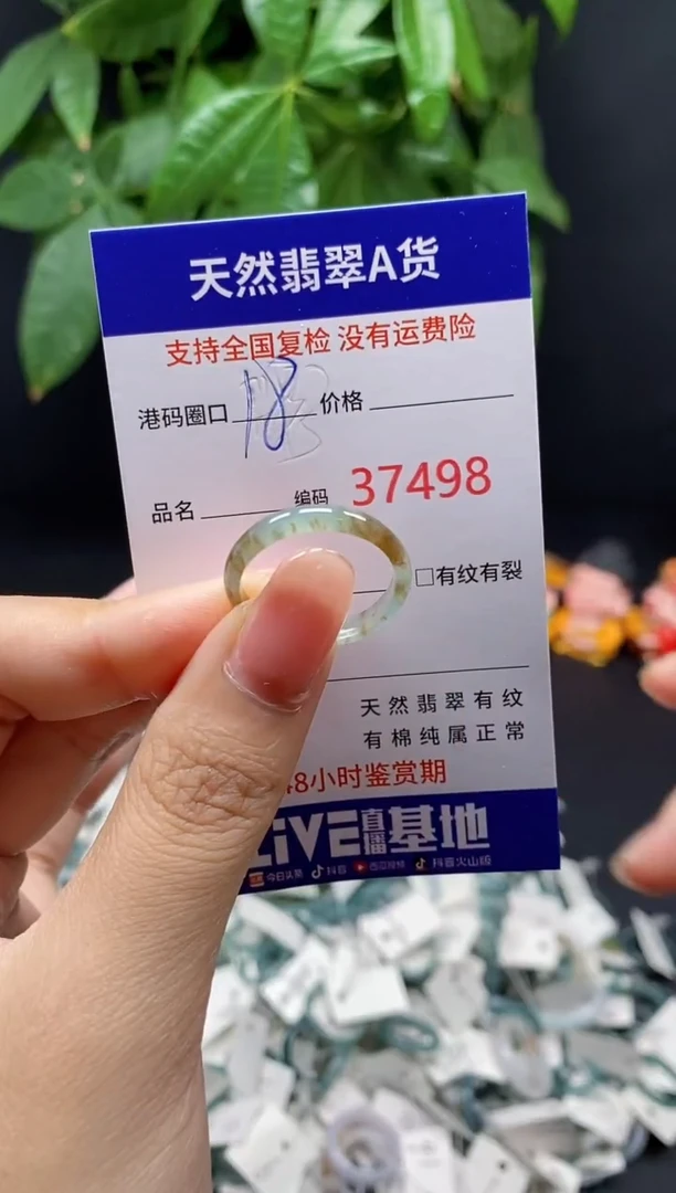 翡翠戒指未镶嵌天然翡翠戒圈7498