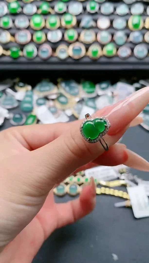 【闪购商品】翡翠戒指银S925镶嵌1111111