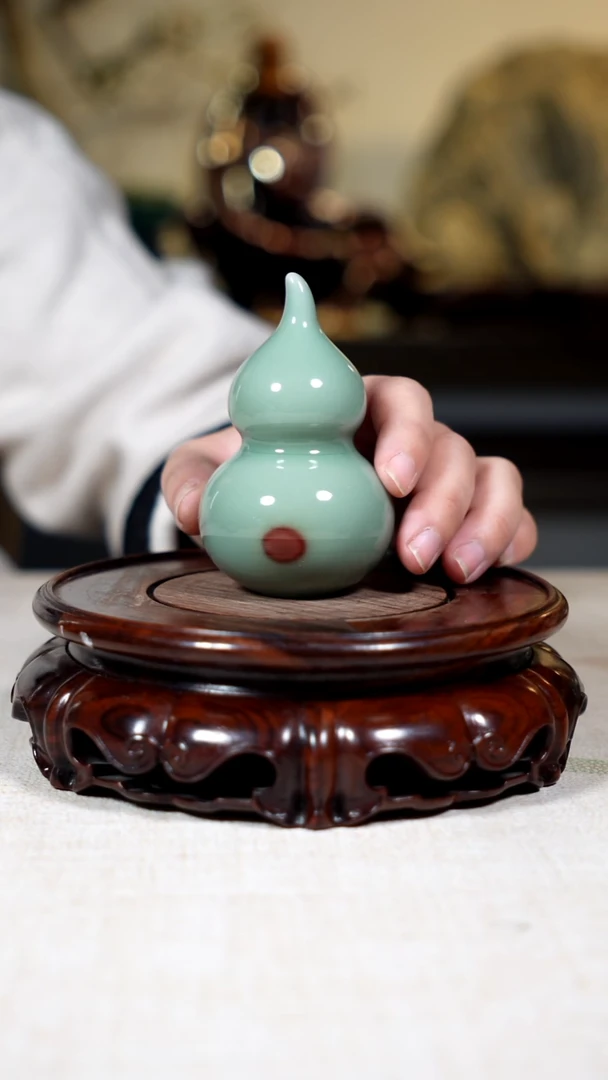 原产地钧瓷茶器摆件