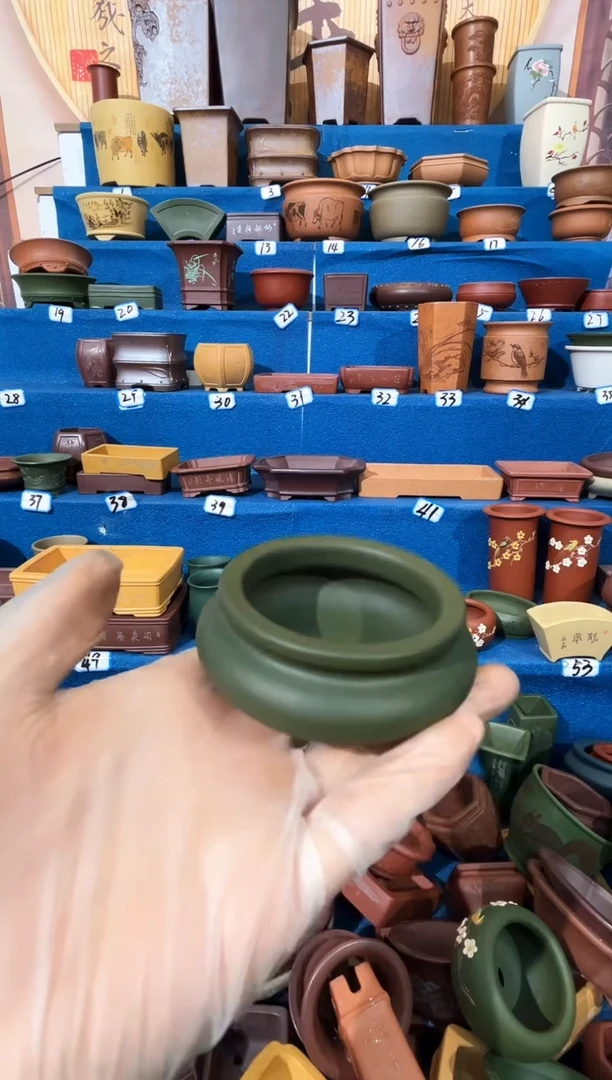 紫砂花盆6*2.5....