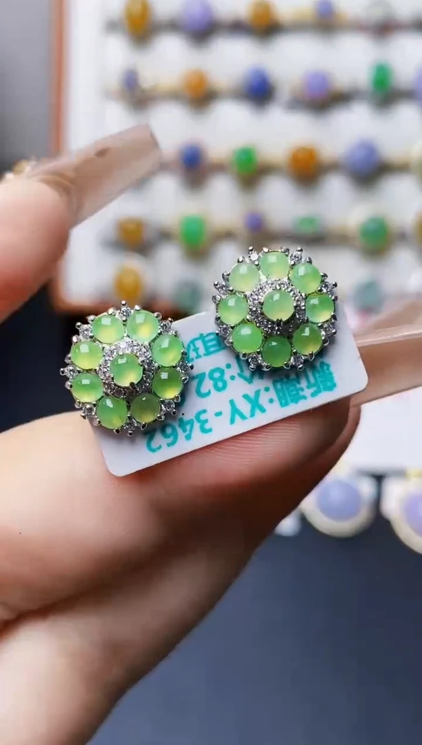 银S925镶嵌戒指翡翠0151