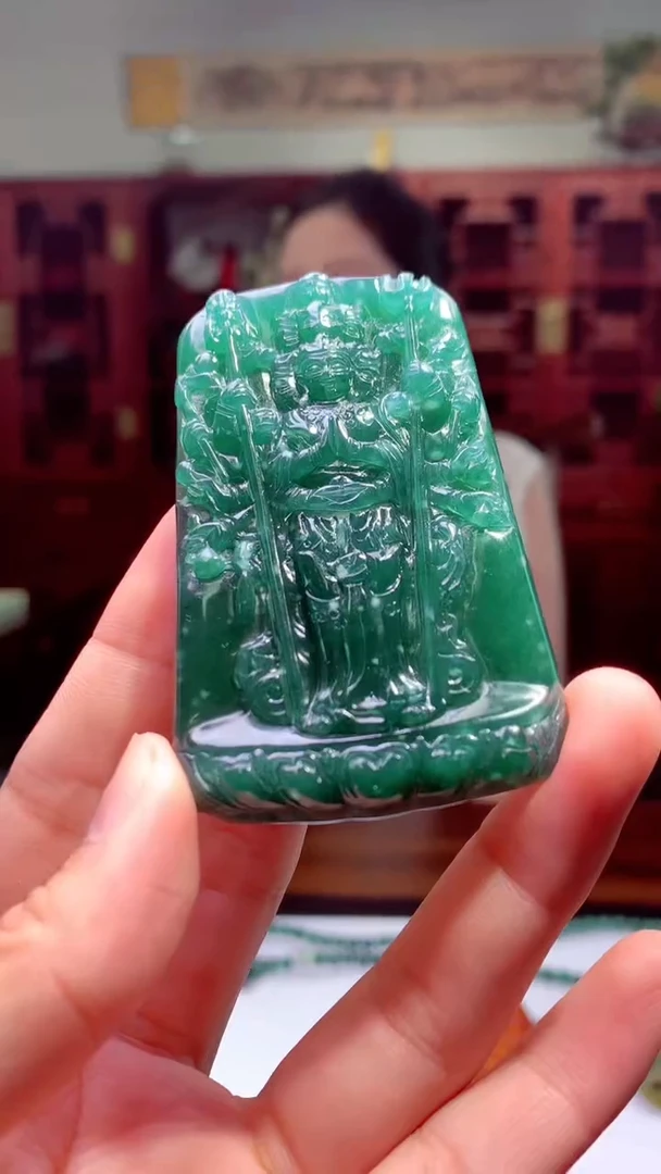 未镶嵌定制翡翠1015hm-毛货挂件(赠珠链)30