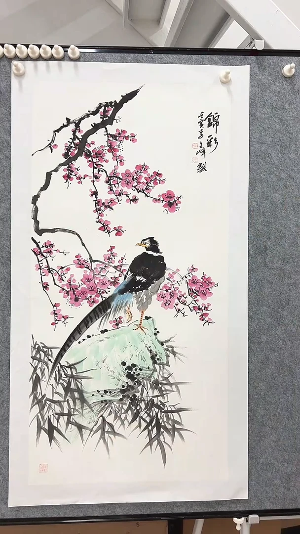 国画李文峰三尺整张花鸟作品