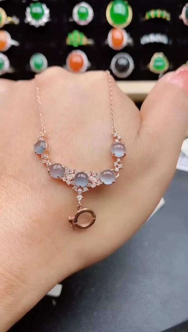 【闪购商品】翡翠吊坠(赠链)银S925镶嵌508050