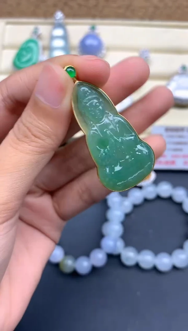 【闪购商品】翡翠颈饰18K金镶嵌190-中国好珍宝
