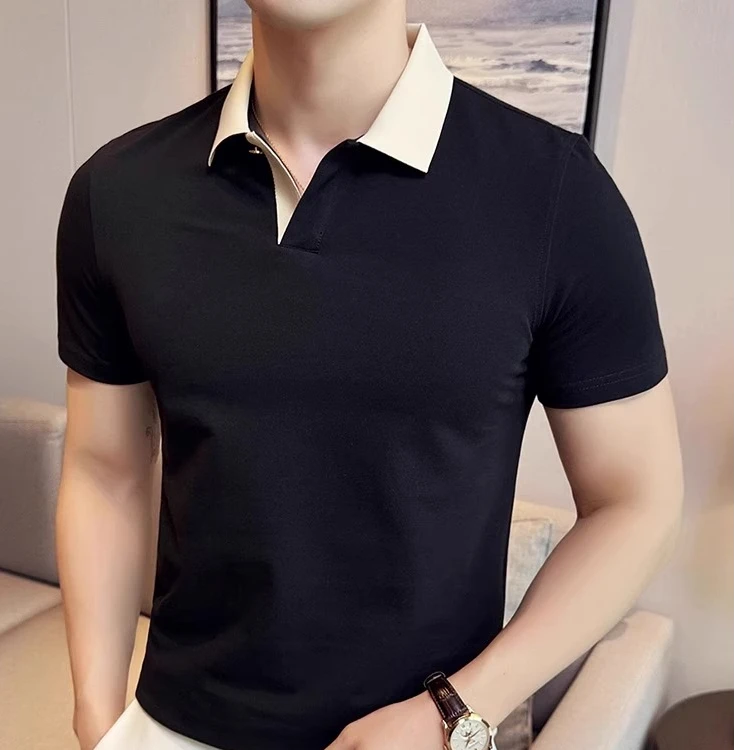 MAKUPADEpolo衫男2025新款夏季短袖修身上衣商务男士t恤时尚休闲