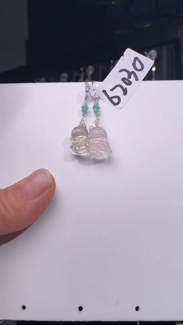 银S925镶嵌耳饰紫晶喜欢拍