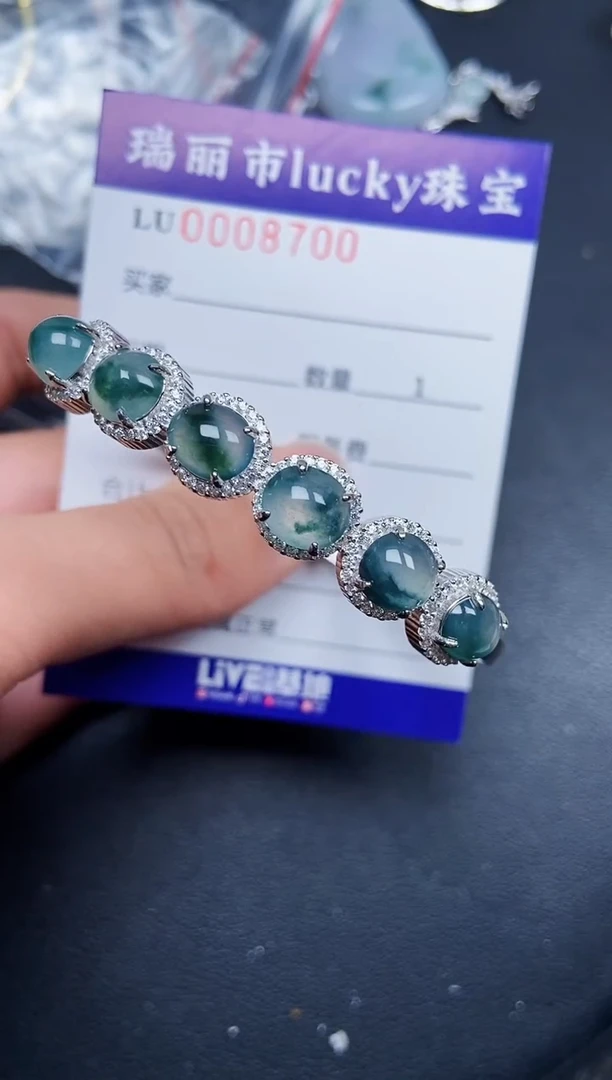 【闪购商品】翡翠颈饰银S925镶嵌8700