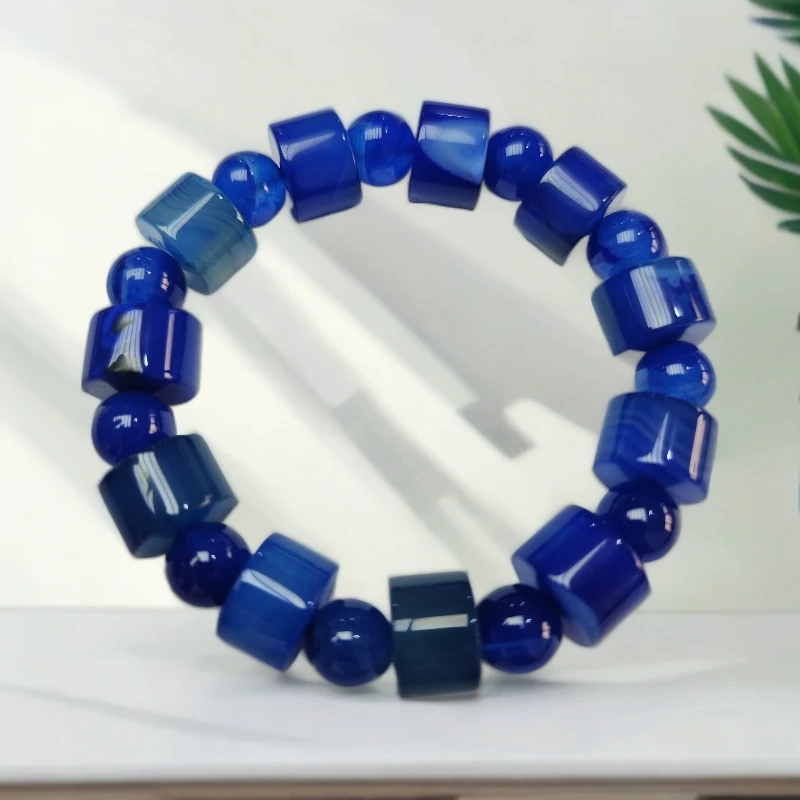 娅萍c045长生石蓝茵子手链