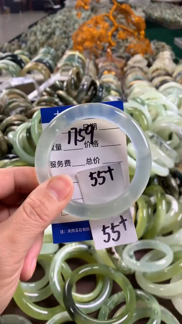 未镶嵌蛇纹石玉手镯1759