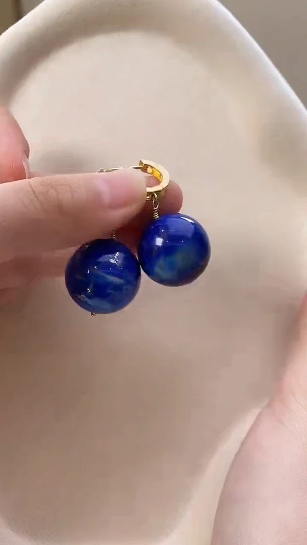 未镶嵌青金石耳饰耳环