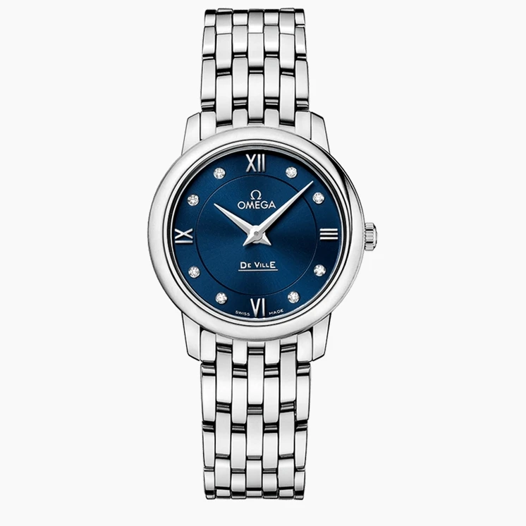 99新 Omega/欧米茄 蝶飞石英独有指针全原27.4蓝盘LF