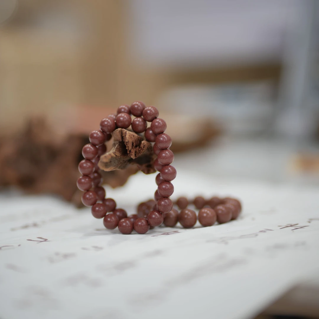 花蕊夫人·非遗古法合香珠手串·玫瑰干花木质香