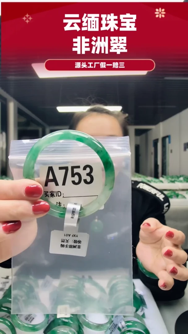 未镶嵌手镯石英质玉（非洲翠）57圈口A753