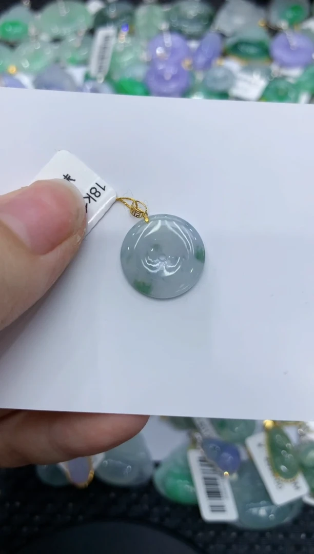 【闪购商品】翡翠颈饰18K金镶嵌1111111111111