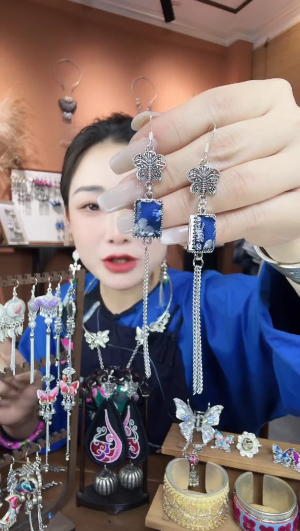 刺绣纯手工民族风耳环