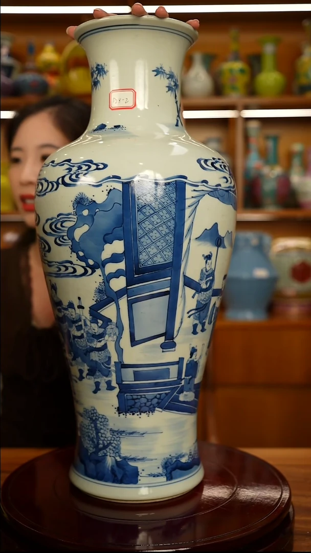 其他瓷青花人物故事观音瓶