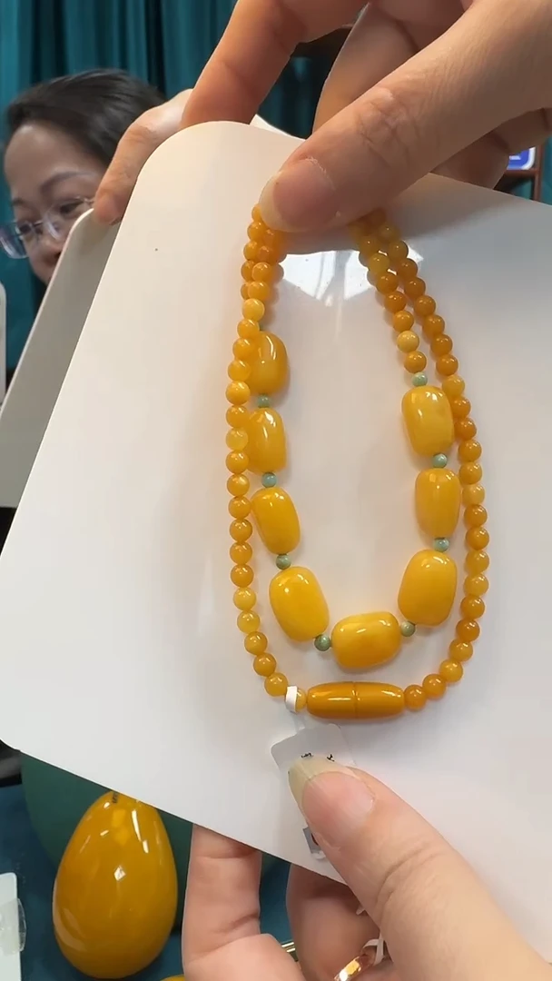 未镶嵌项链琥珀蜜蜡随型锁骨链