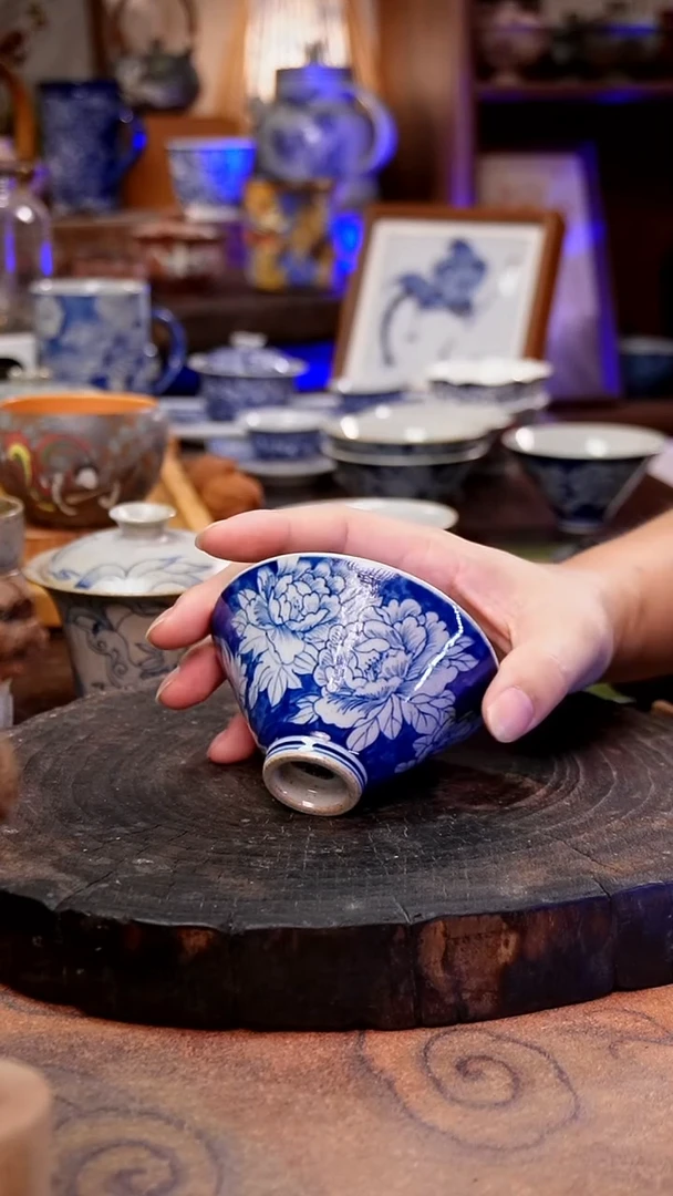 杯子牡丹手工手绘手工手绘