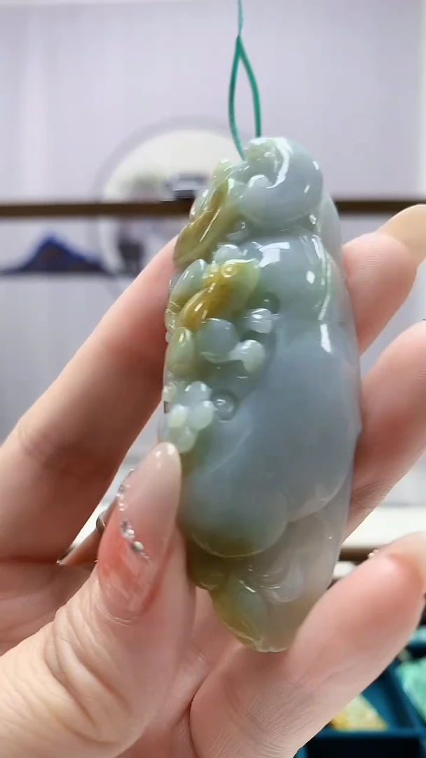 定制翡翠未镶嵌4868DD-毛货挂件56