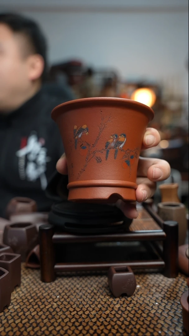 【闪购商品】紫砂花盆長木軒精品紫砂11*9