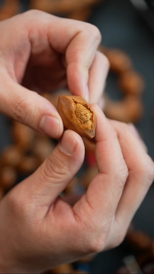 手串/手链橄榄核文殊雕刻单籽