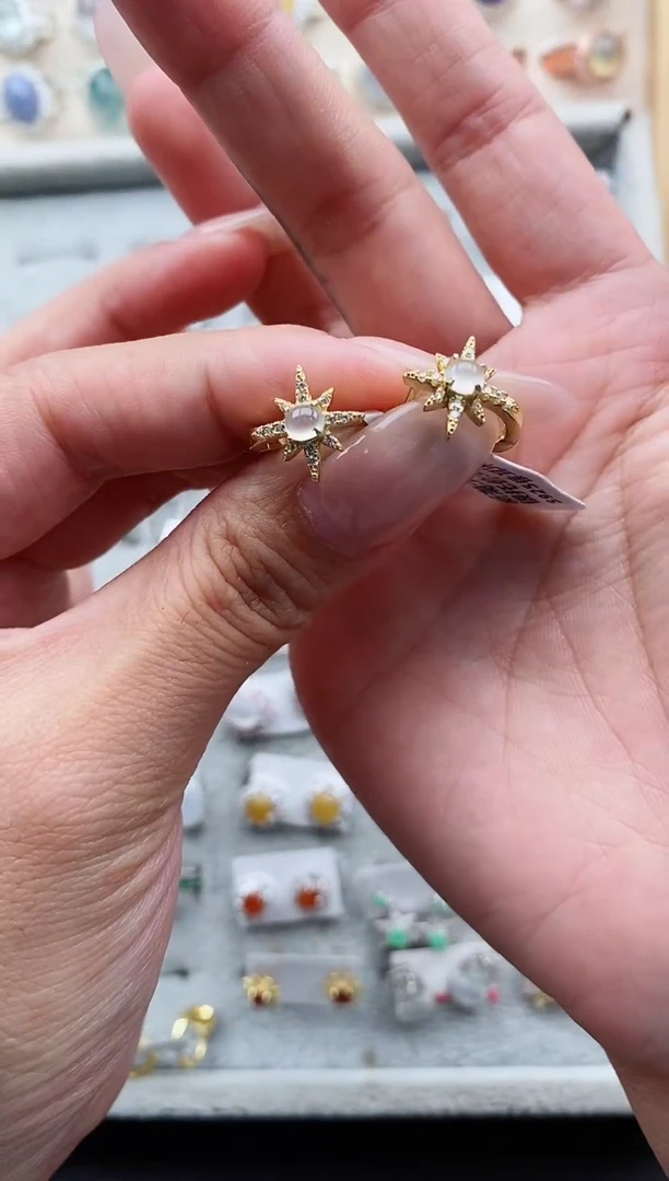 银S925镶嵌戒指翡翠天然缅甸翡翠A货222-4-4