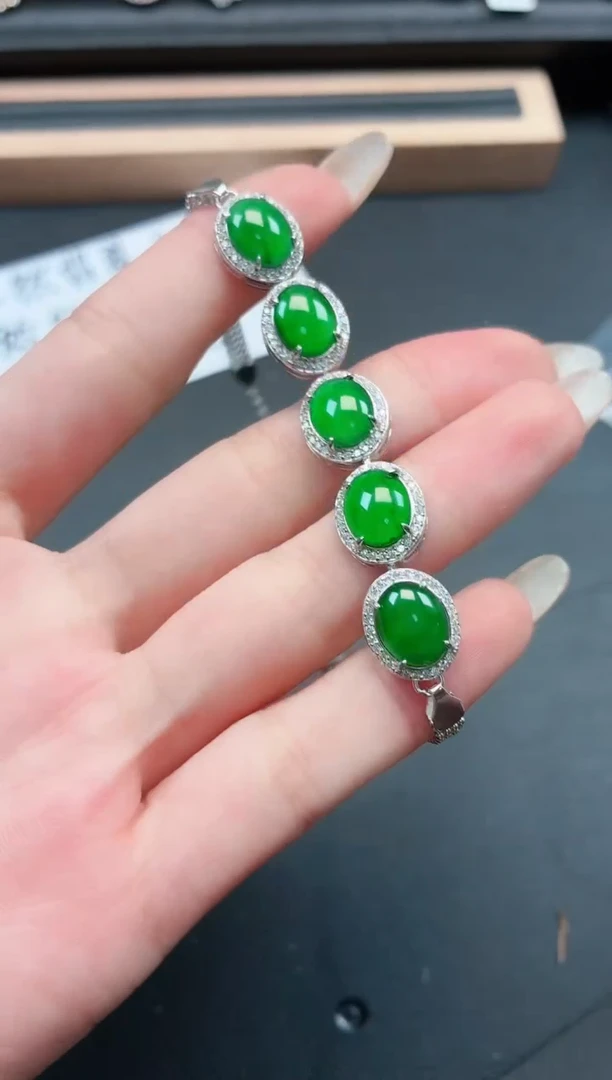 翡翠戒指银S925镶嵌1111111