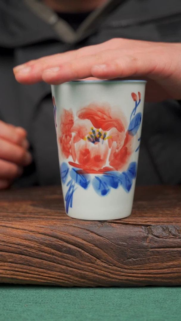 【闪购商品】瓷片46景德镇杯釉下手工手绘瓷器