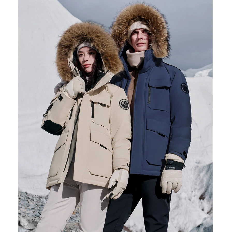 波司登【东北极寒鹅绒】秋冬男女士长款户外出游御寒工装毛领羽绒服