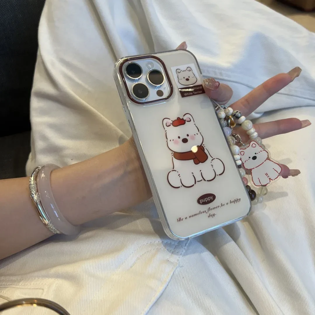 IMD西高地适用苹果华为vivo小米oppo女款iphone15/16/14荣耀壳