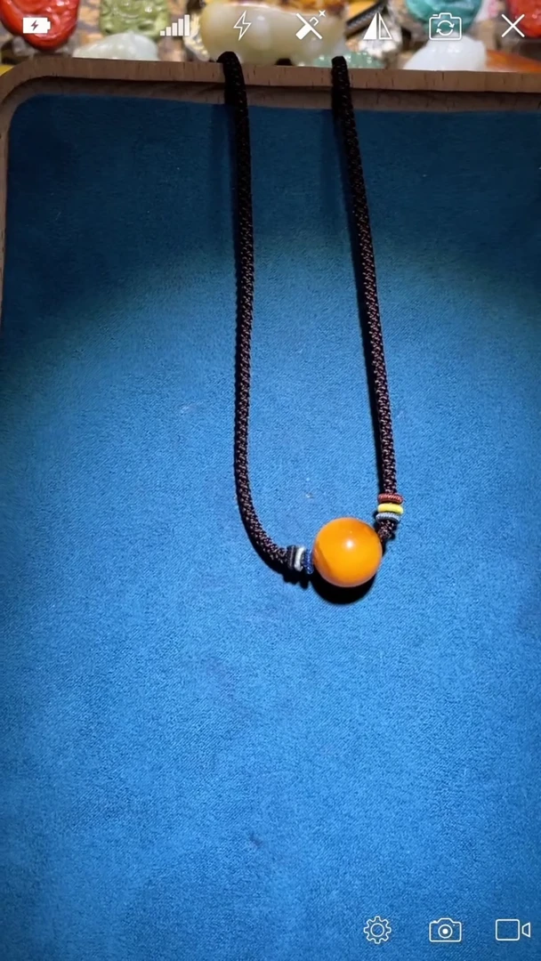 未镶嵌蜜蜡裸石BH716单珠锁骨吊坠