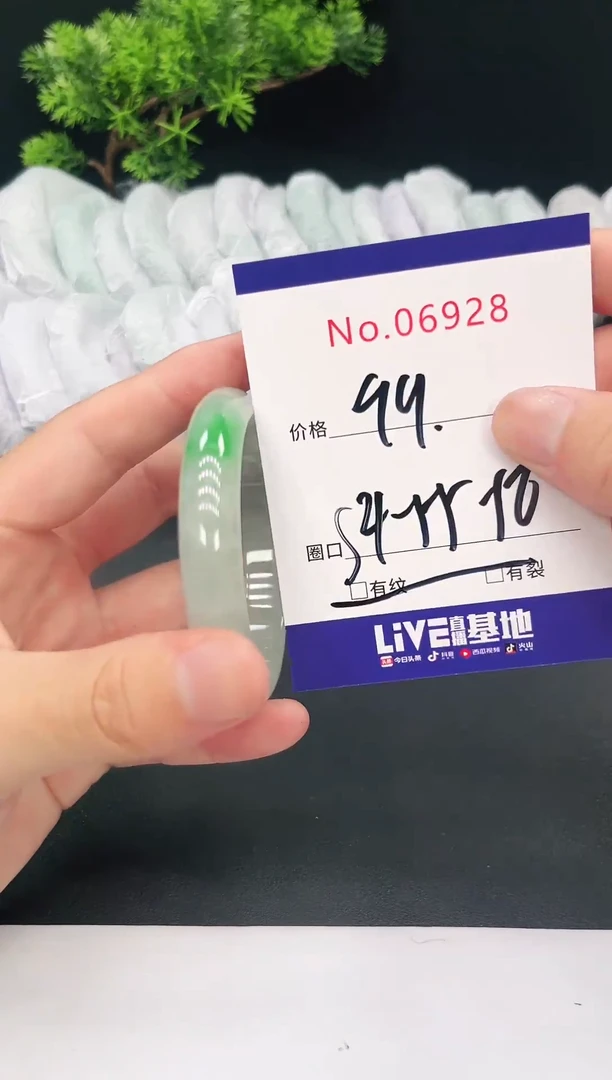 未镶嵌手镯翡翠06928