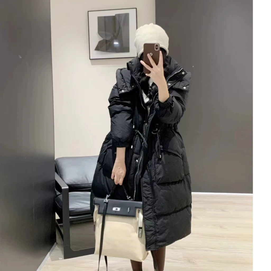 ZROCHYMUN新款白鸭绒保暖时尚百搭羽绒服加厚连帽竹节扣2
