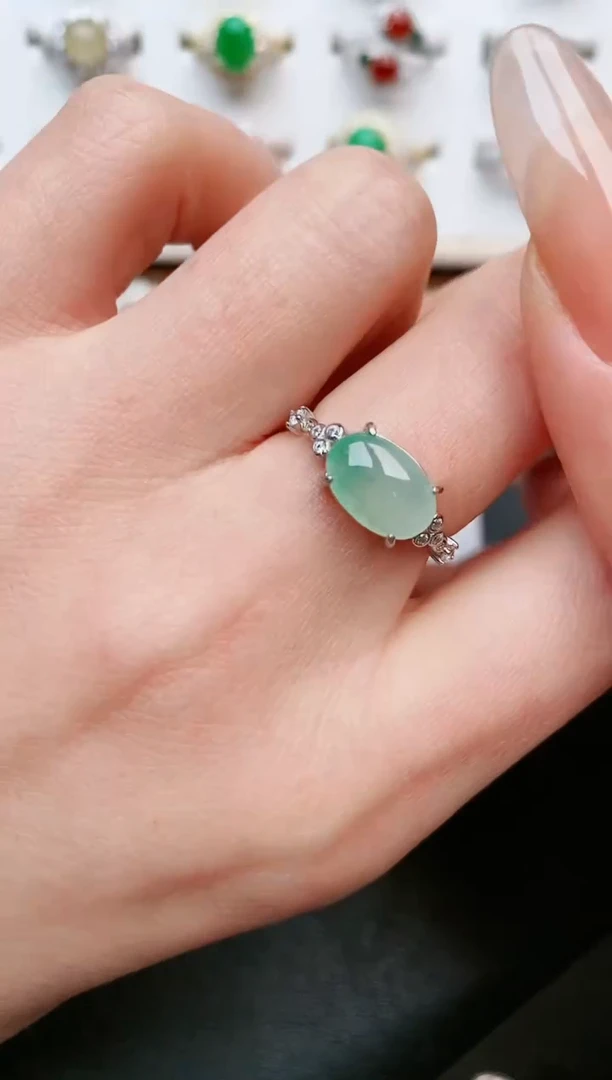 【闪购商品】翡翠戒指银S925镶嵌....