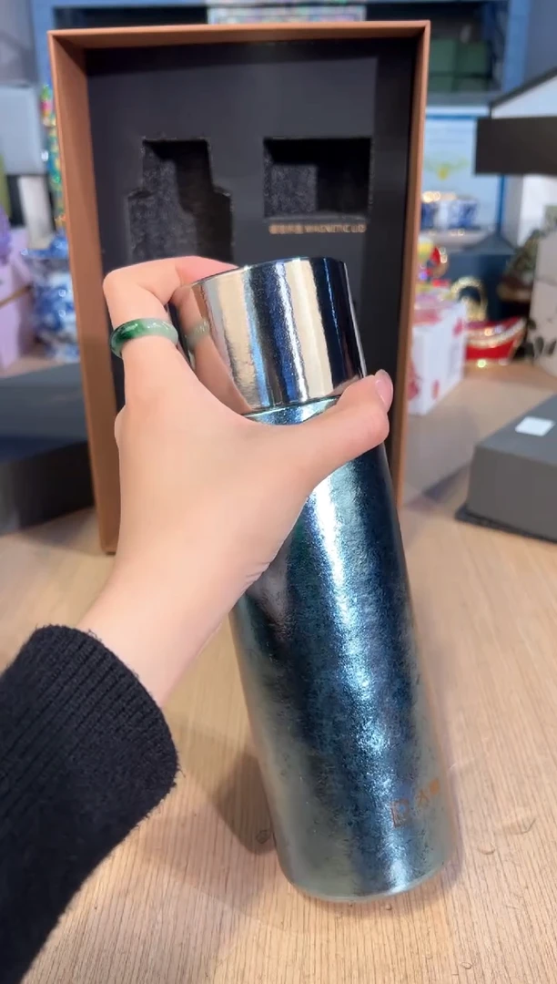 【闪购商品】杯61DL钛磁吸商务直杯500ML-蓝